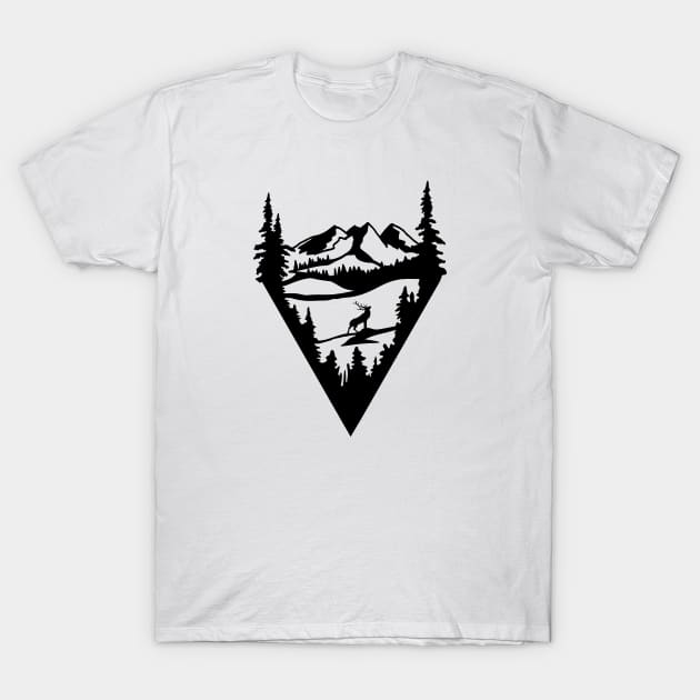 Camp Shirt, Mountains Tee T-Shirt, Hiking Shirt, Mountain Shirt Mountains Shirt, Camping Shirt, Nature Shirt, Mountains Calling T-Shirt by SeleART